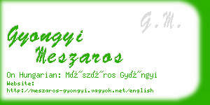 gyongyi meszaros business card